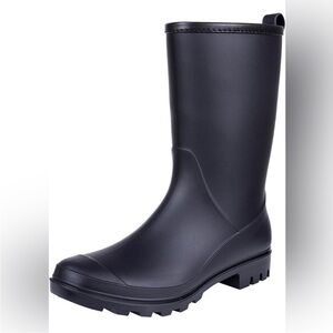 Black Rubber Rain Boots